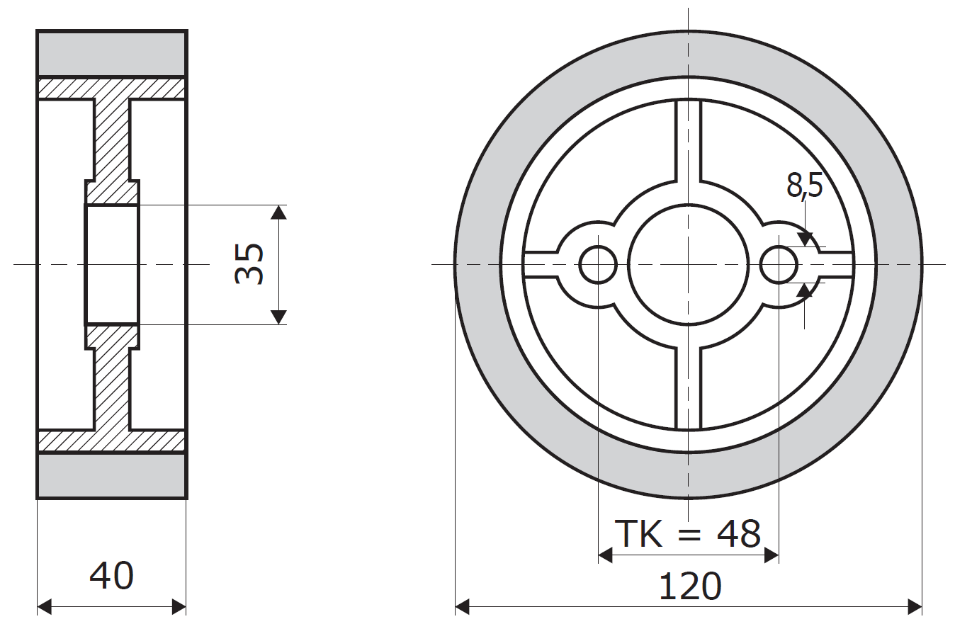 Vorschubrolle 120-40 – Bild 2